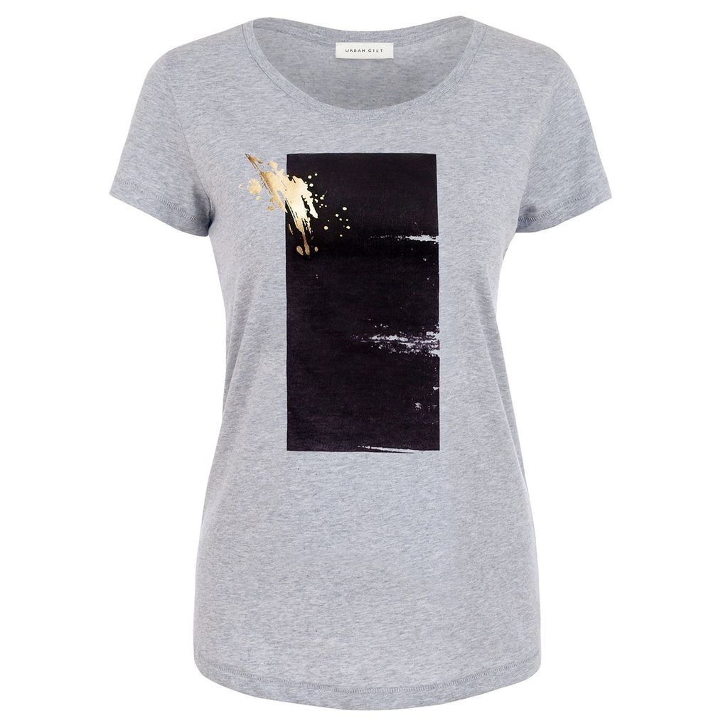 URBAN GILT - Brook Grey Gold Splash T-Shirt