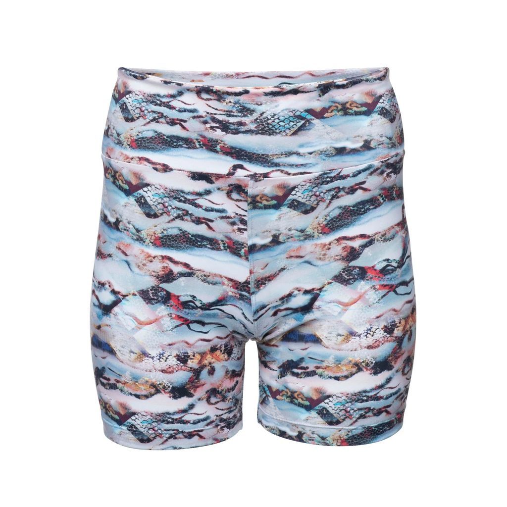 Passion Fruit Beachwear - Kali Seamless High Rise Yoga Shorts - Cobra Print