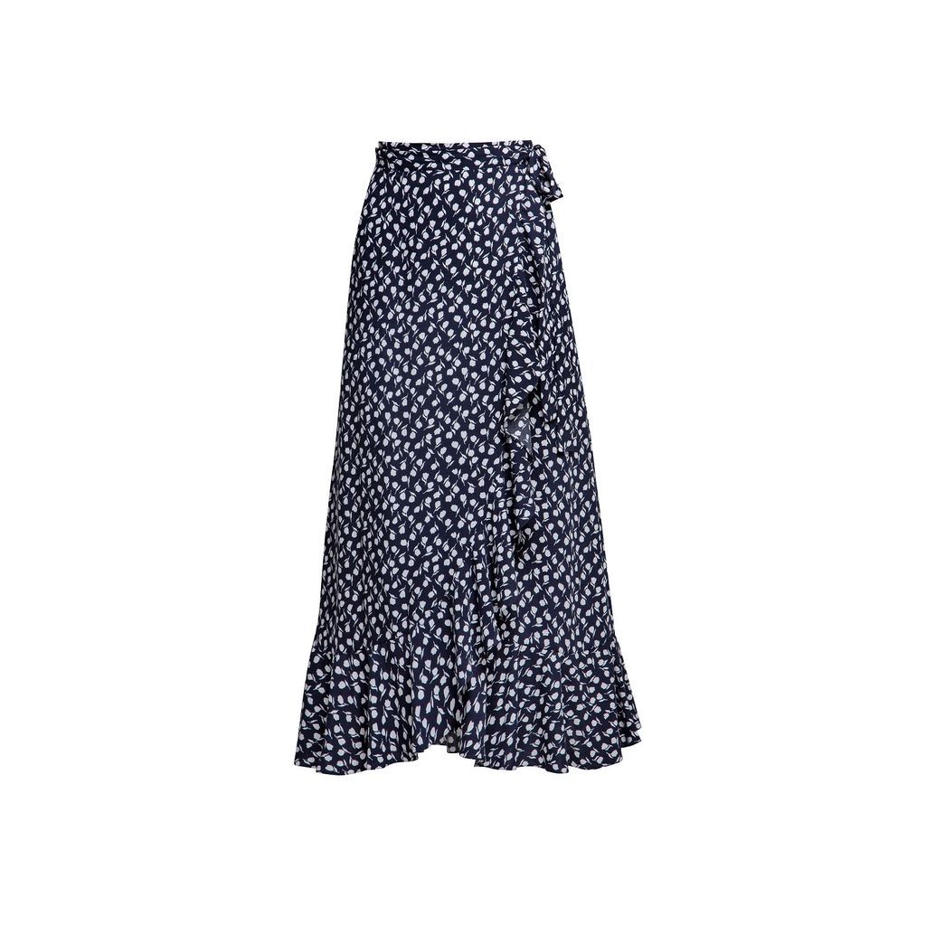 Rumour London - Stella Ruffled Floral-Print Wrap Skirt