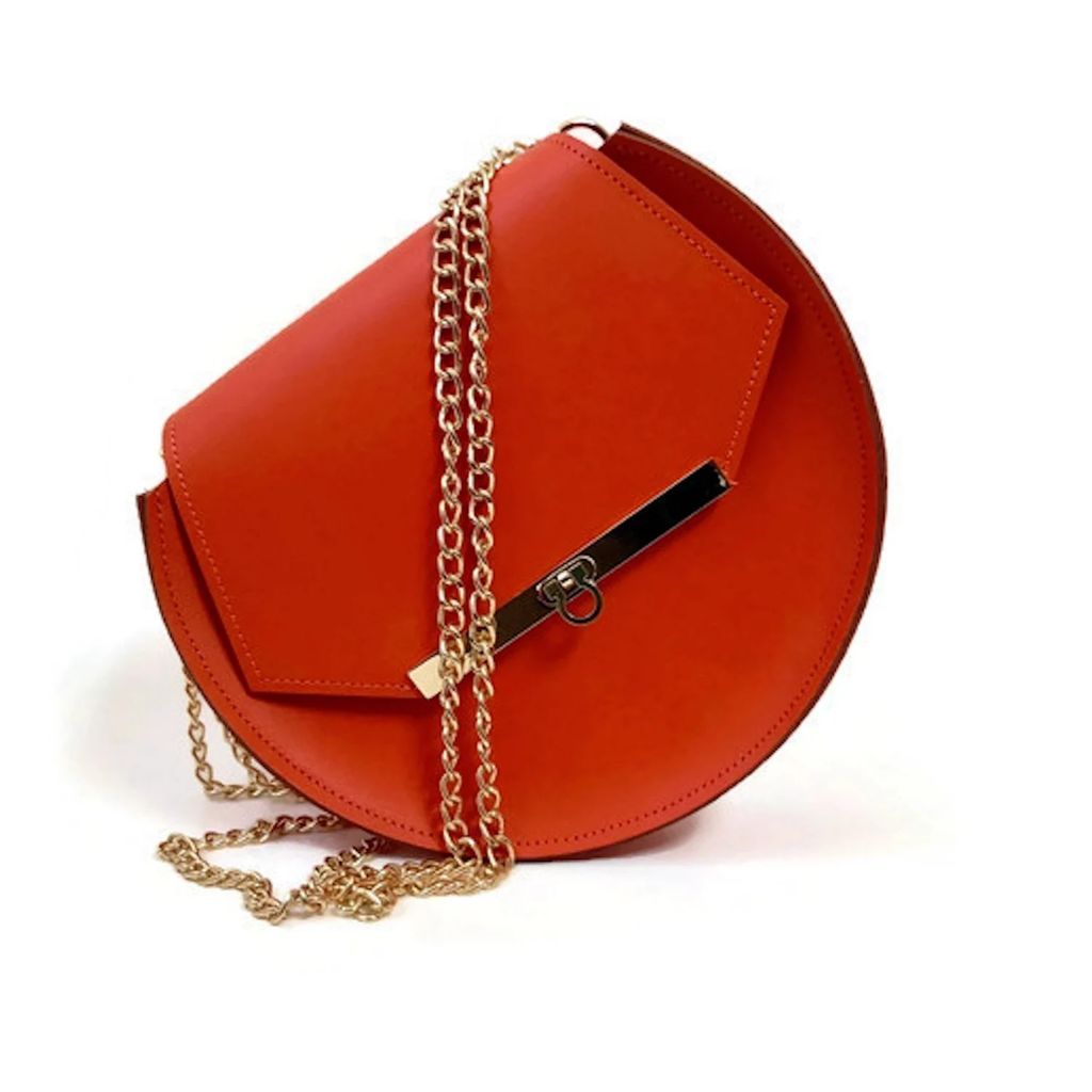 Angela Valentine Handbags - Loel Military Bee Circle Bag In Orange Crush