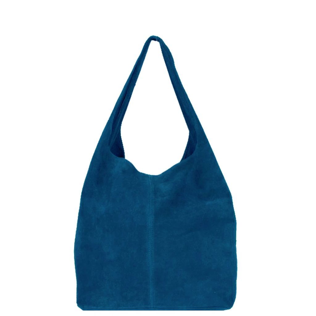 Sostter - Petrol Blue Soft Suede Hobo Shoulder Bag