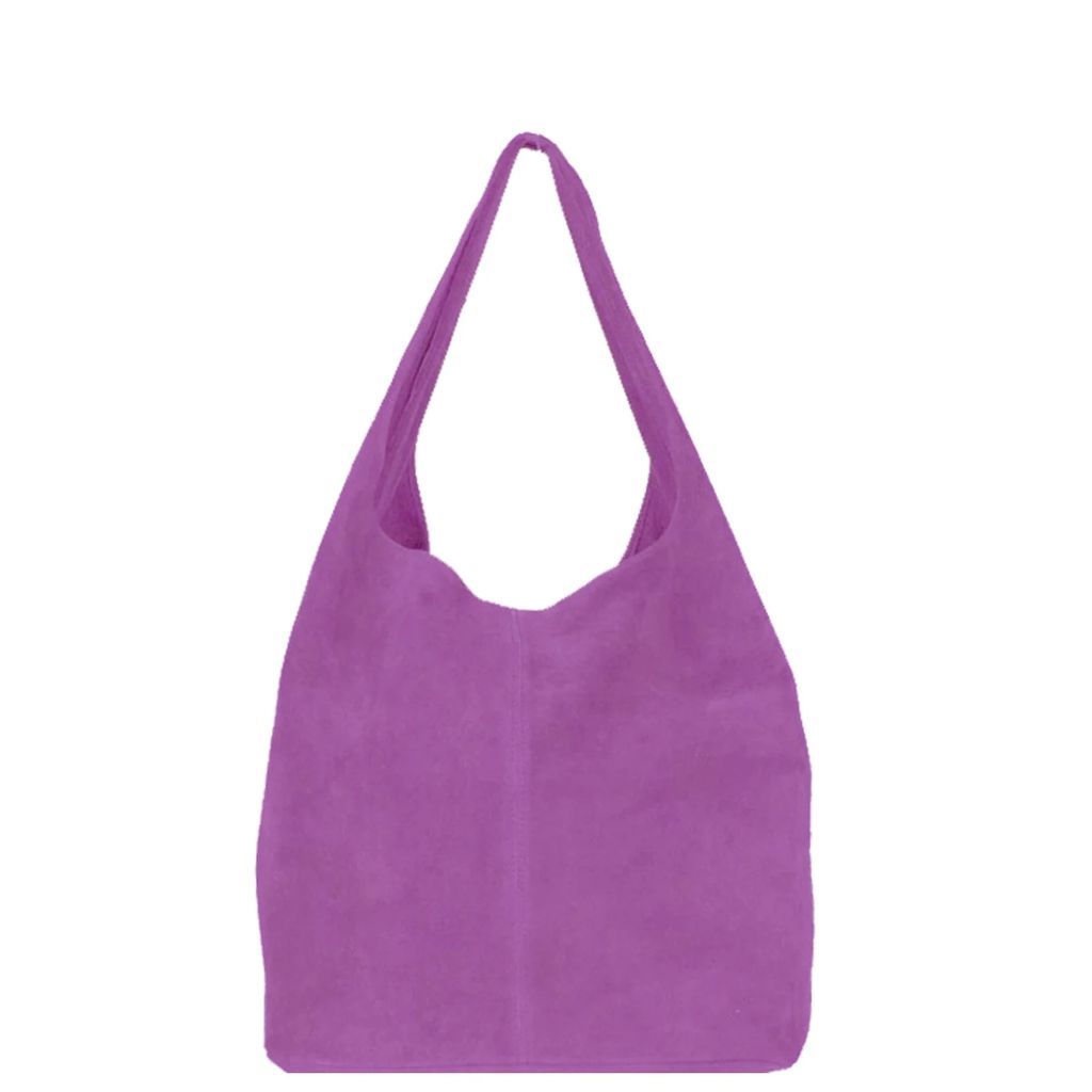 Sostter - Mauve Soft Suede Hobo Shoulder Bag