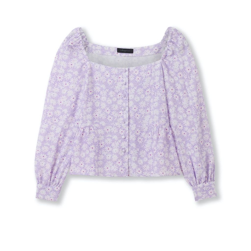 Jessica Russell Flint - Square Neck Blouse - Wilde Lilac