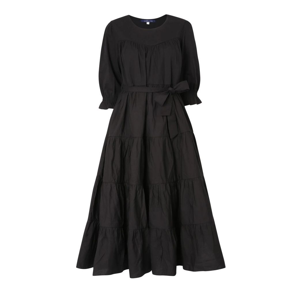 Leblon London - Pompeia Cotton Tier Dress - Black