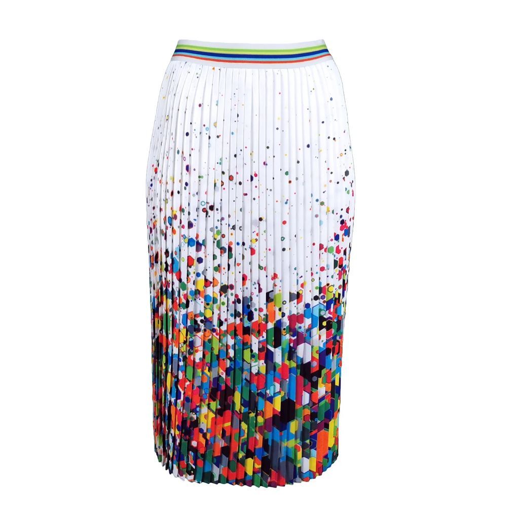 Lalipop Design - Splash Of Color Pleated Midi Skirt