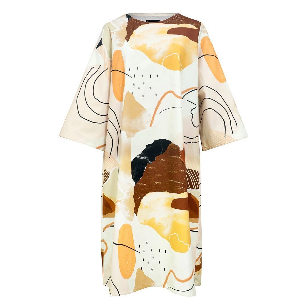 keegan - Printed 3/4 Sleeved Dress In Cotton