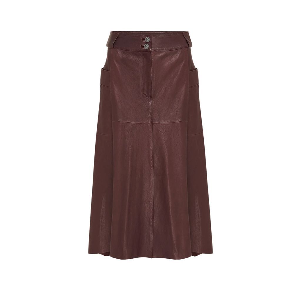 West 14th - Hudson High-Rise Skirt - Shiraz Leather