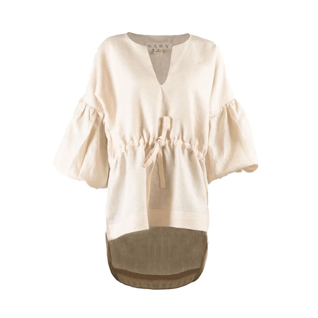NARY - Koh Rong Linen Lounge Top In Tan