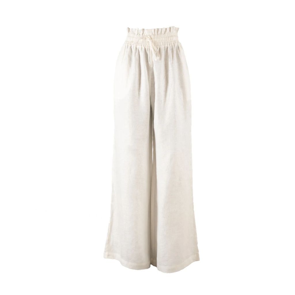 NARY - Kampot Linen Lounge Pant In White