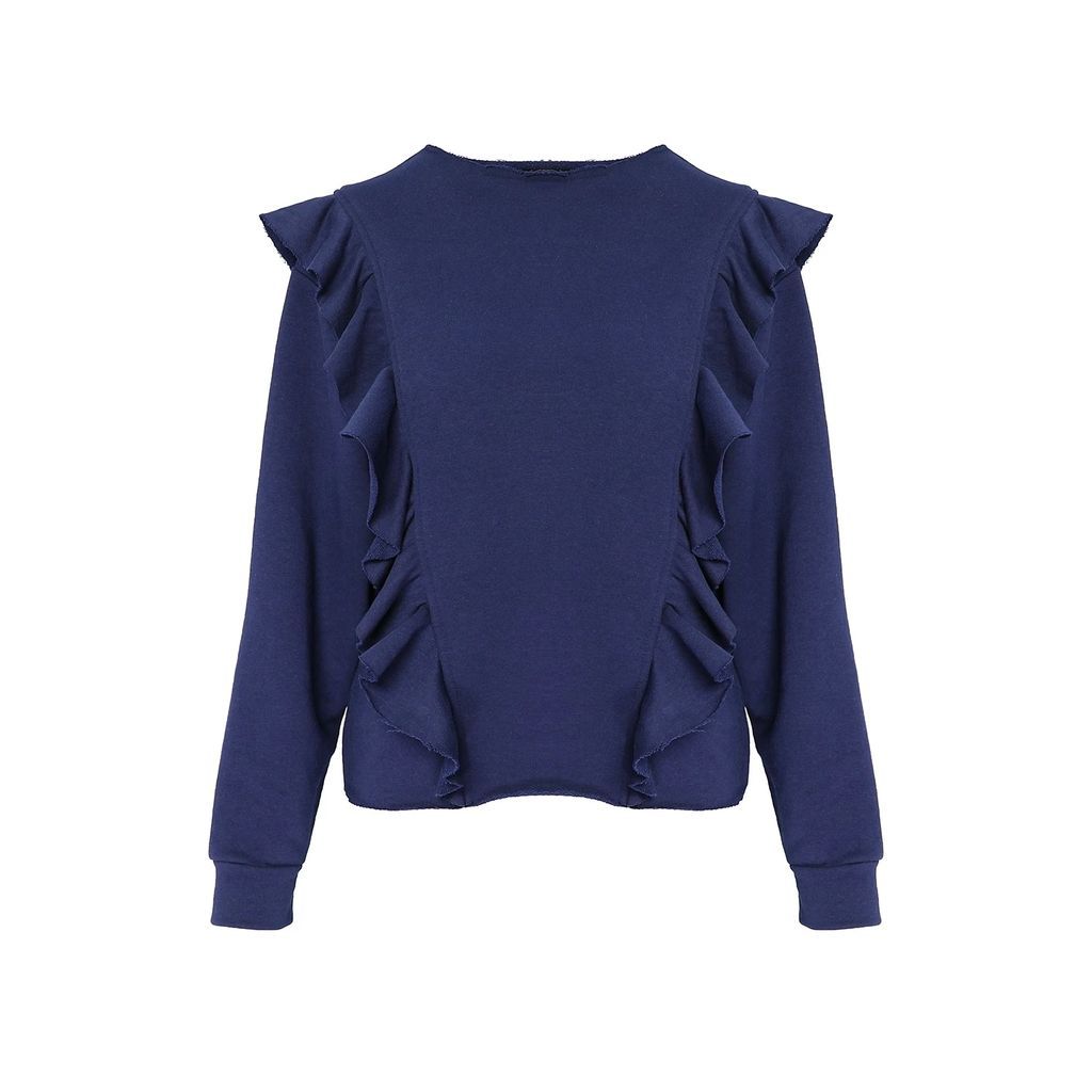 Framboise - Midory Navy Cotton Sweatshirt