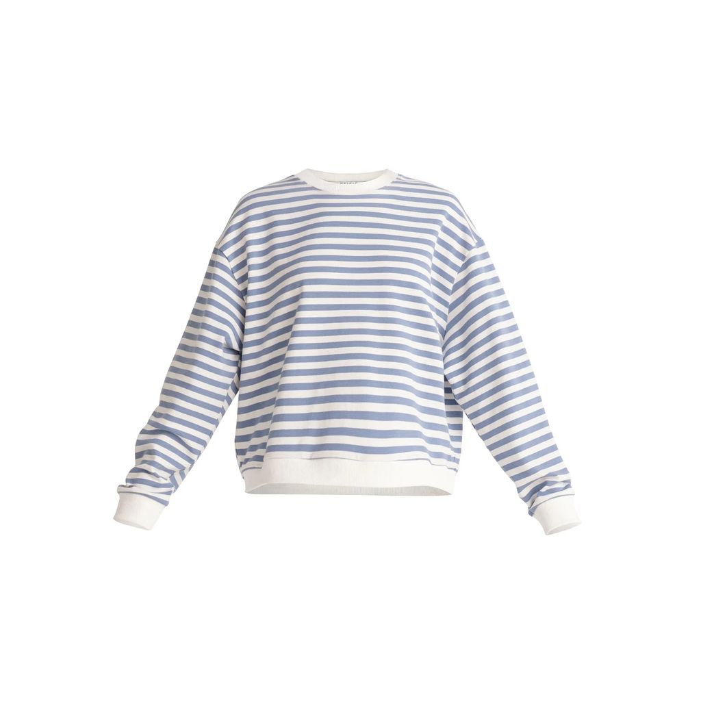 PAISIE - Striped sweatshirt In Light Blue & White