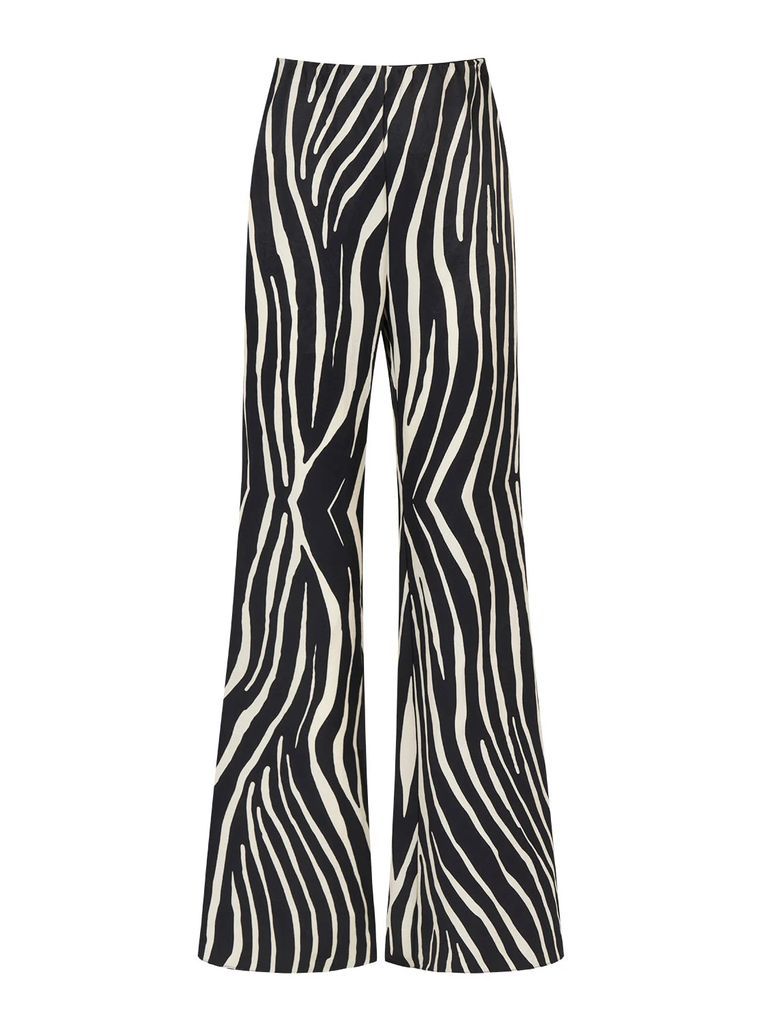 NOCTURNE - Zebra Print Linen Pants