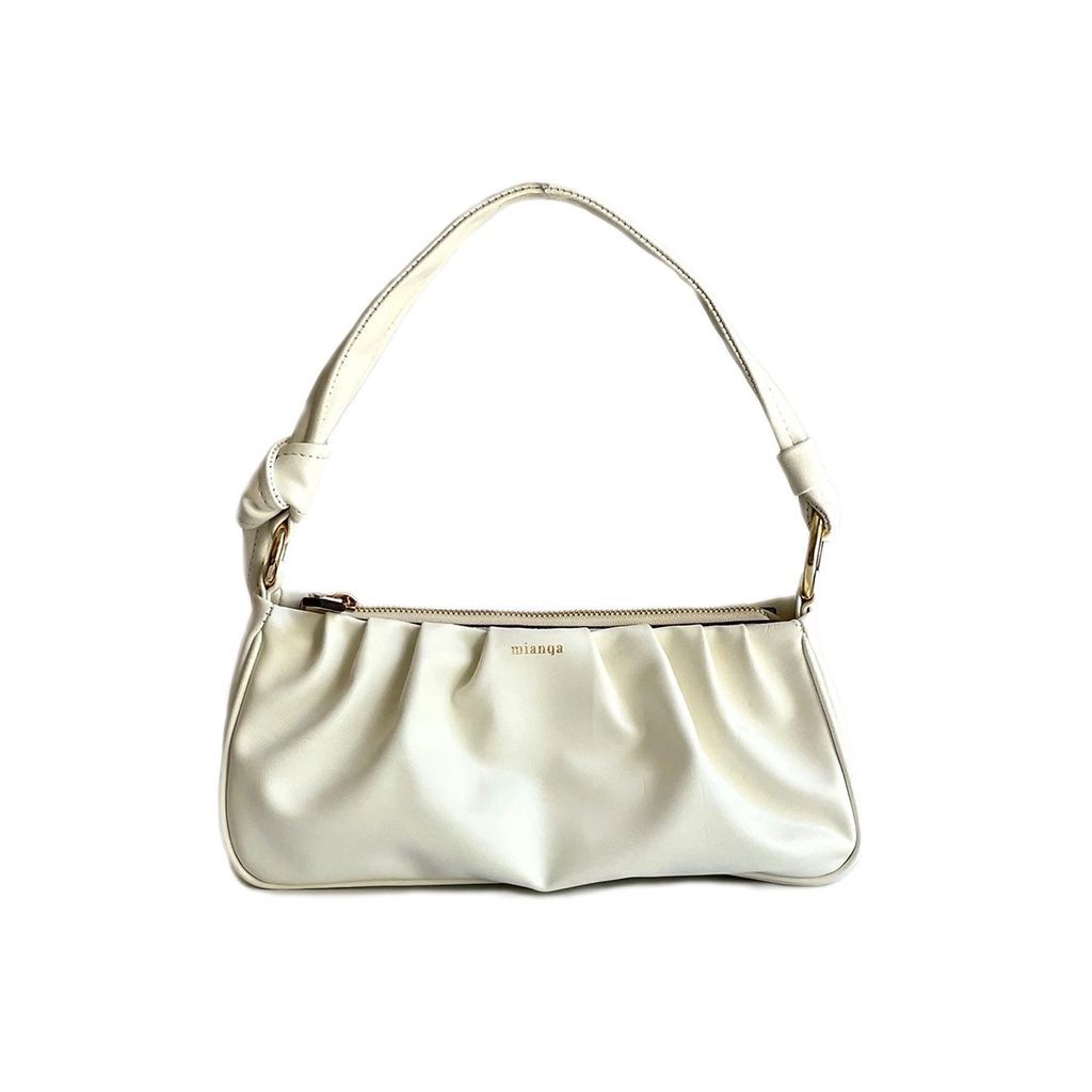 Mianqa - Cactus Leather Small Shoulder Bag White