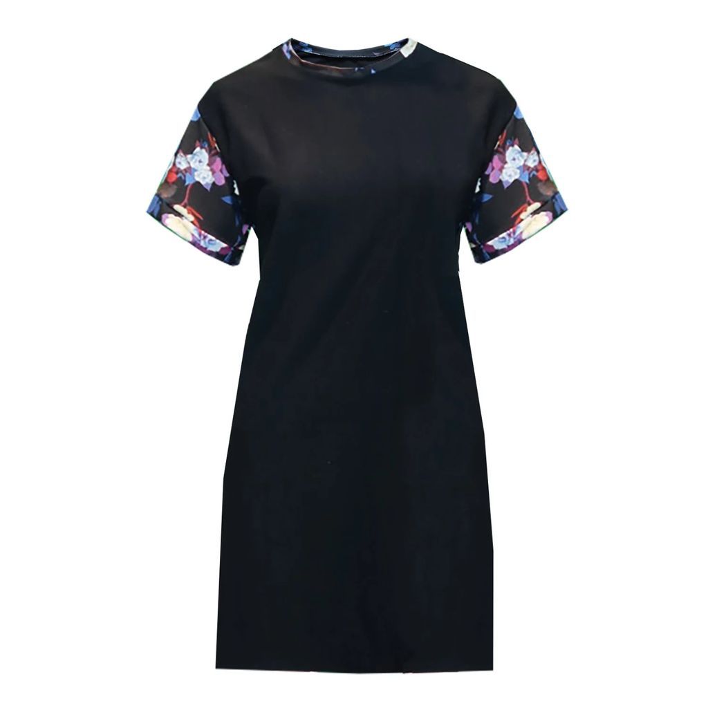 Sophie Cameron Davies - Black Floral T-Shirt Cotton Dress