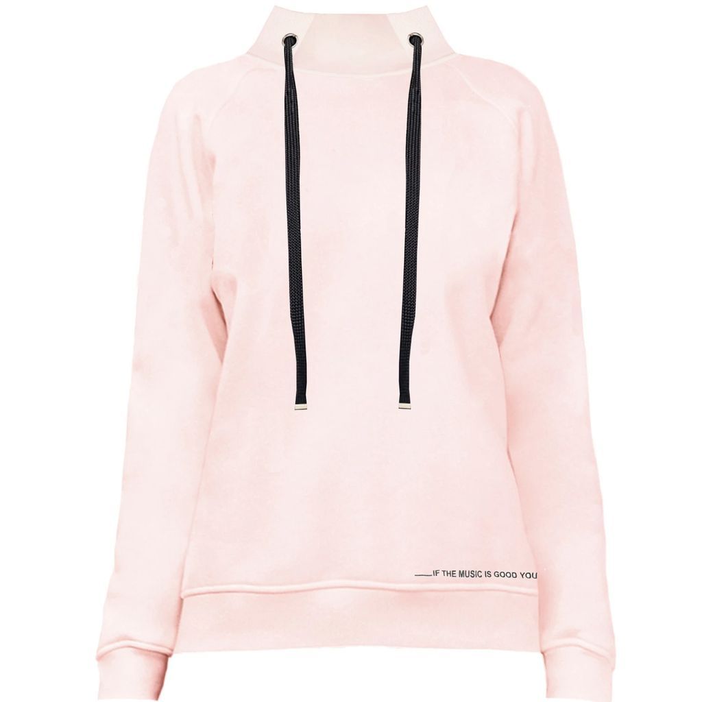 Angelika Jozefczyk - Cosy Pink Sweatshirt With Black Drawstrings