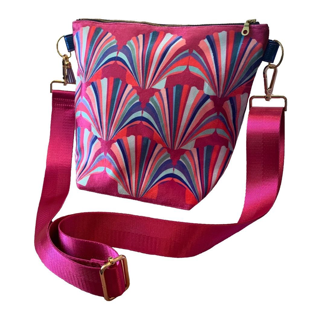 Chloe Croft London Limited - Magenta Shell Velvet Handbag