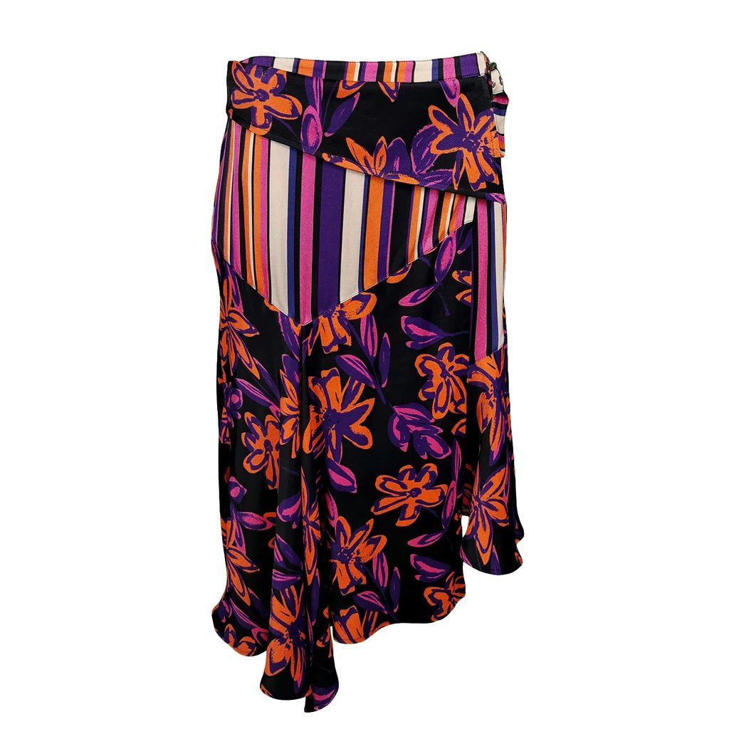 Lalipop Design - Floral Asymmetrical Drape Skirt