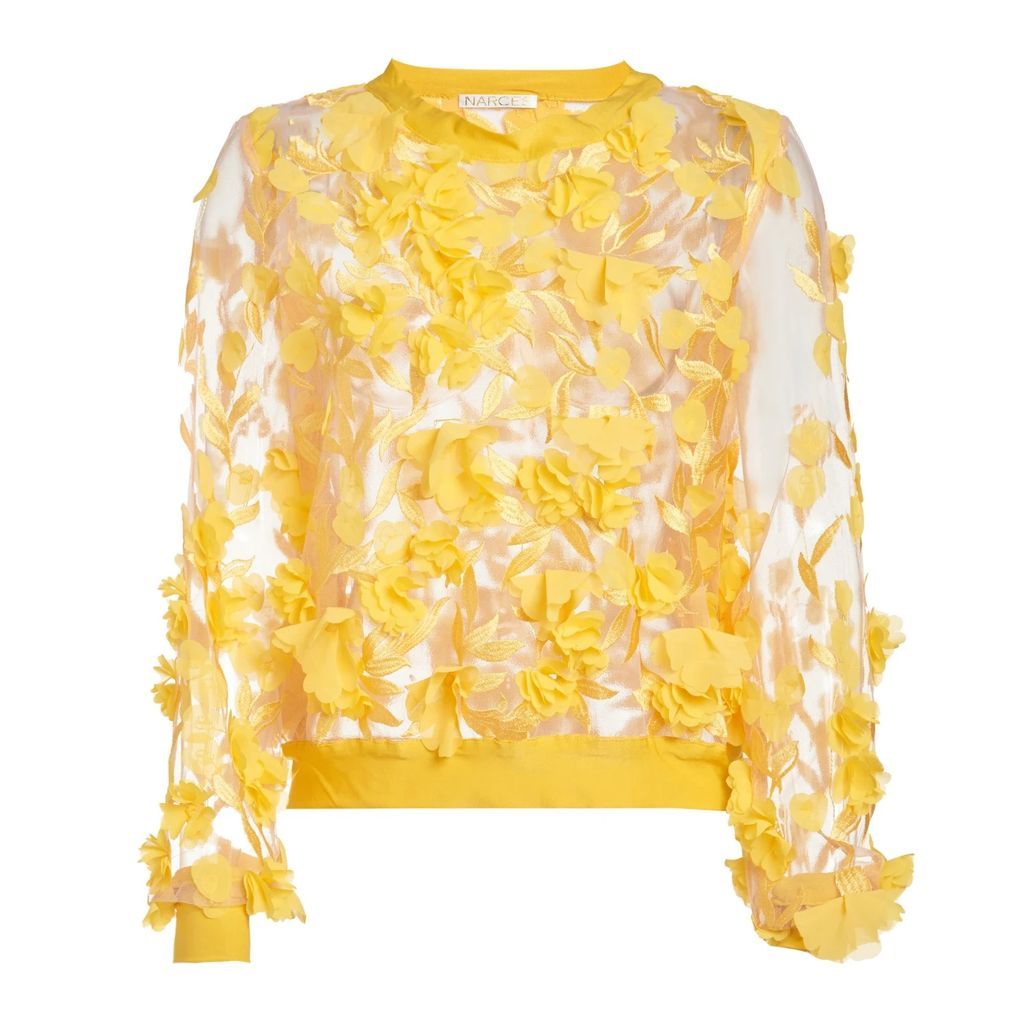 NARCES - Yellow 3D Flower Top