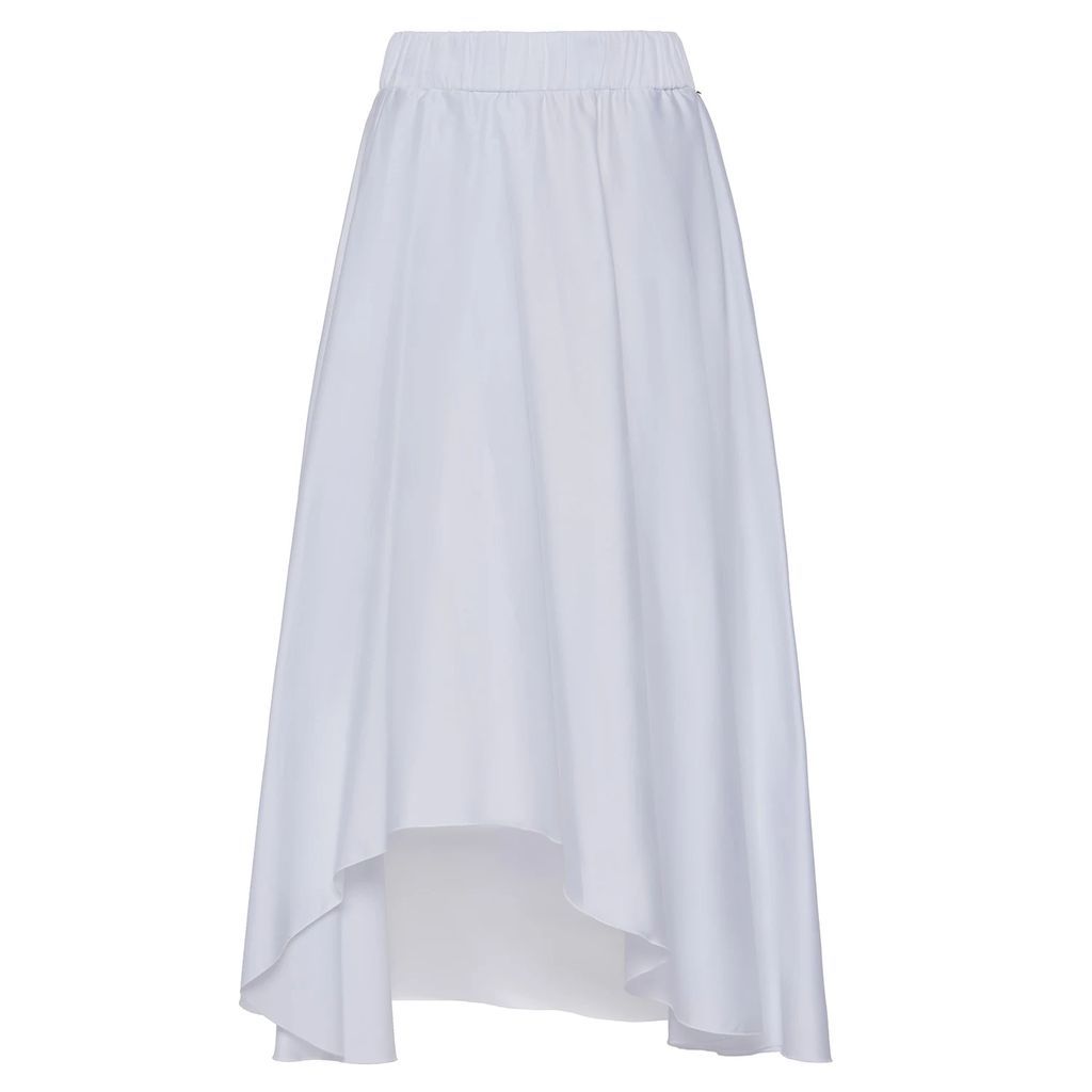 Nissa - Asymmetrical Poplin White Skirt