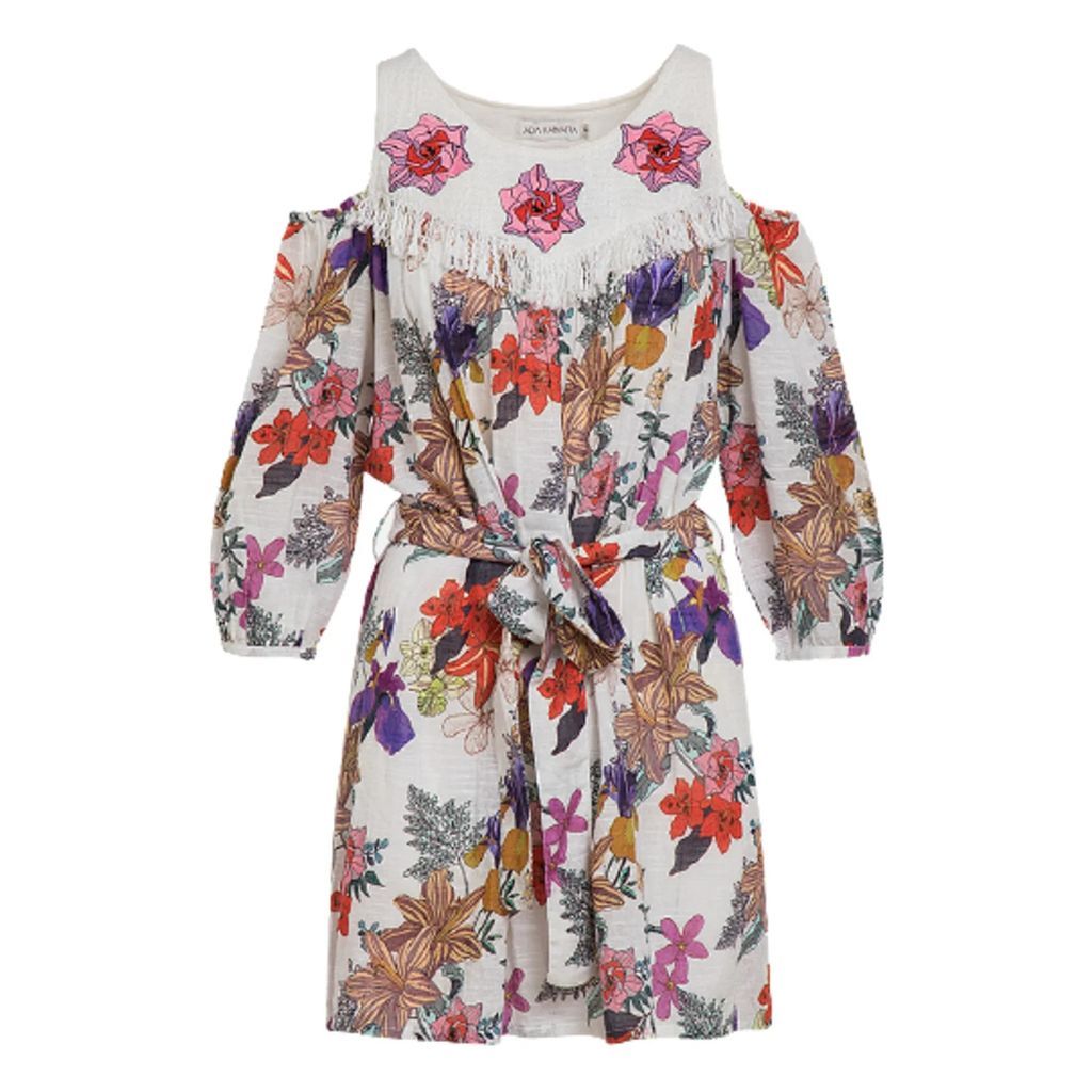 ADA KAMARA - Cold Shoulder Floral Mini Dress