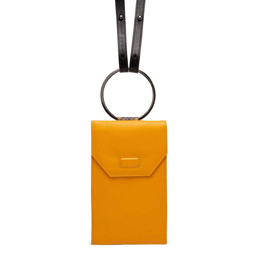 VANOIR - Phoney - Ocre, Black & Croco - Phone Bag