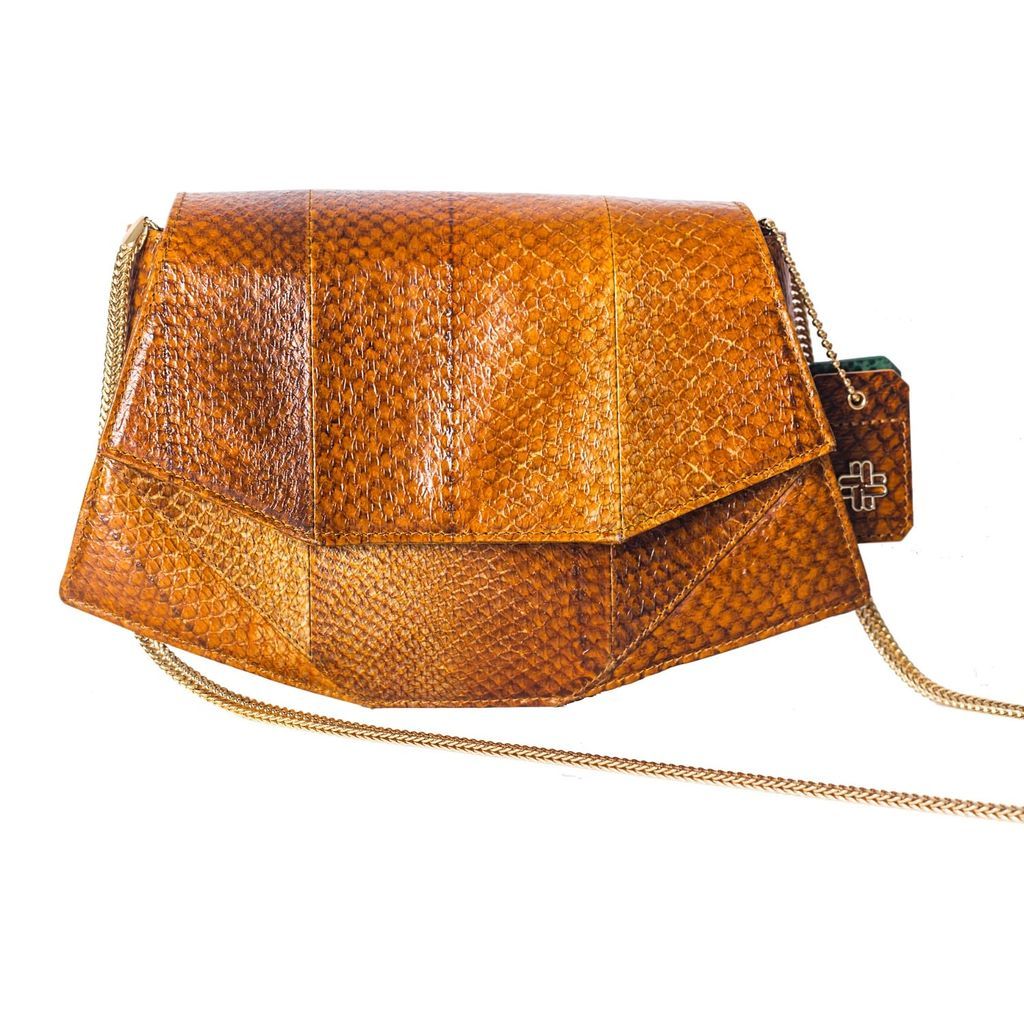 MAYU - Laia - Fish Leather - Crossbody Bag - Cognac