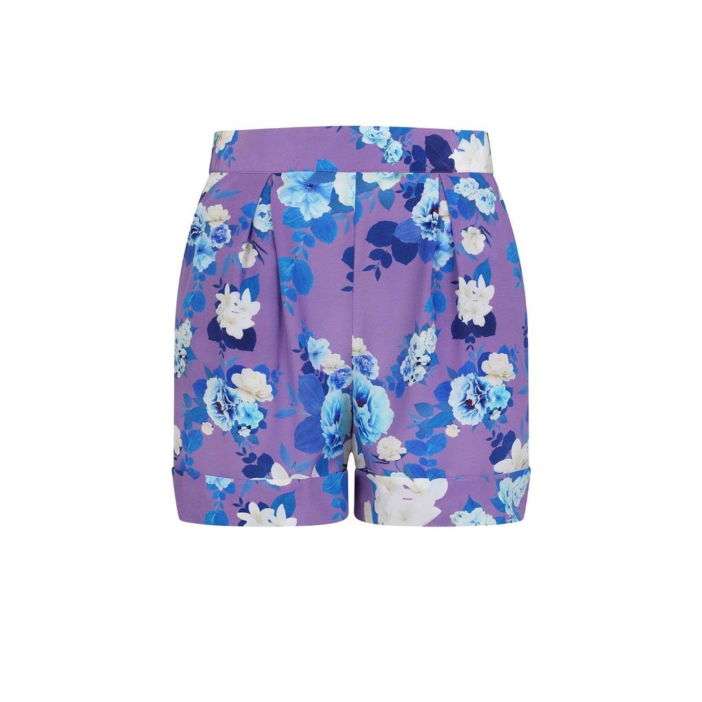 Sophie Cameron Davies - Purple Blossom Silk Tailored Short