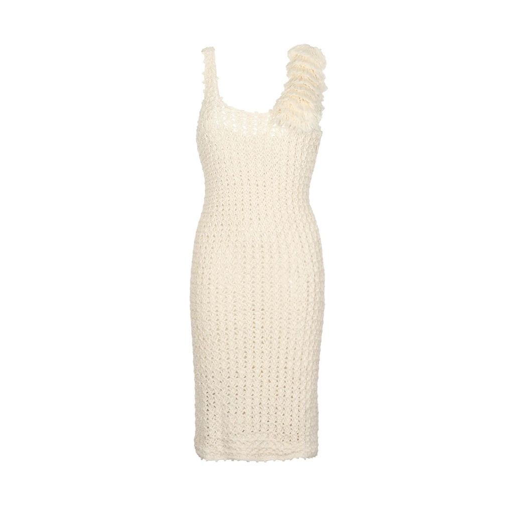 Thierra Nuestra - Kantu Ivory Hand-Crocheted Midi Dress
