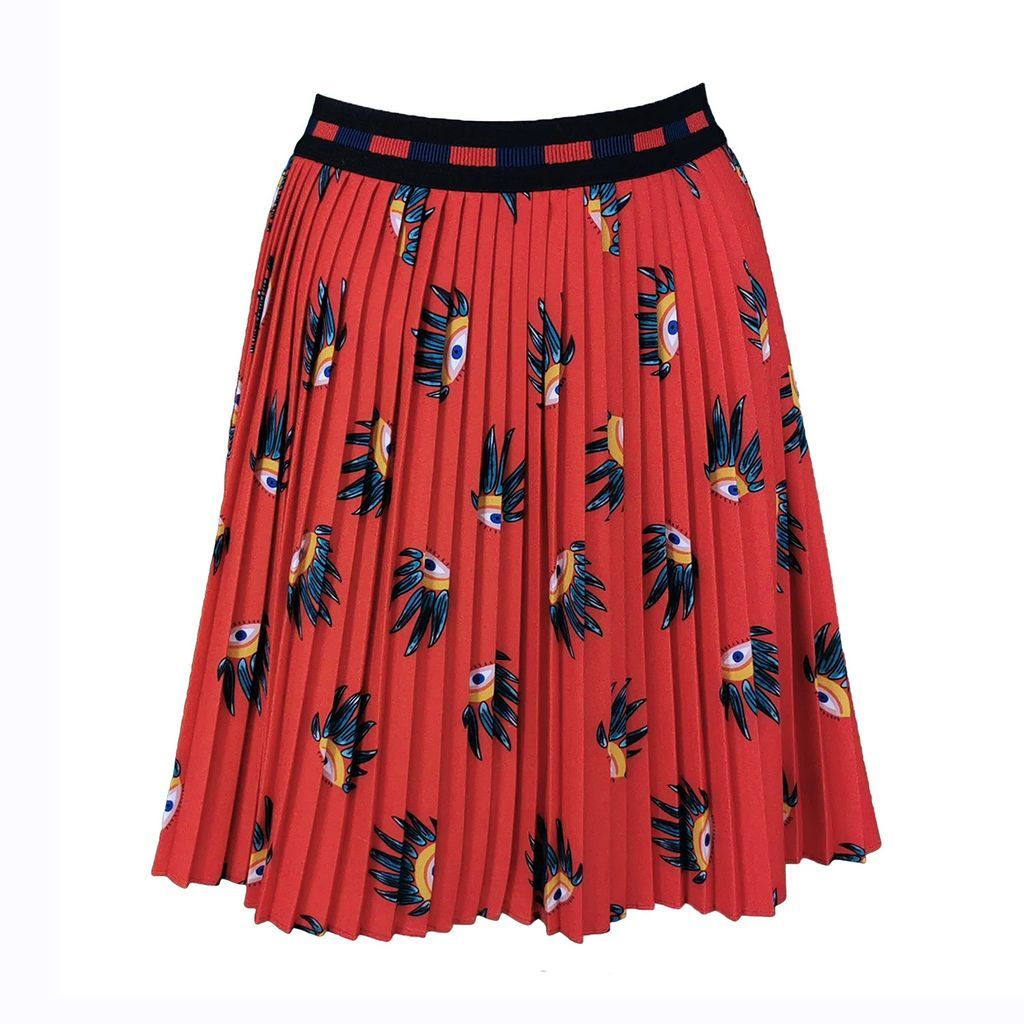 Lalipop Design - Eyes On Mini Pleated Skirt