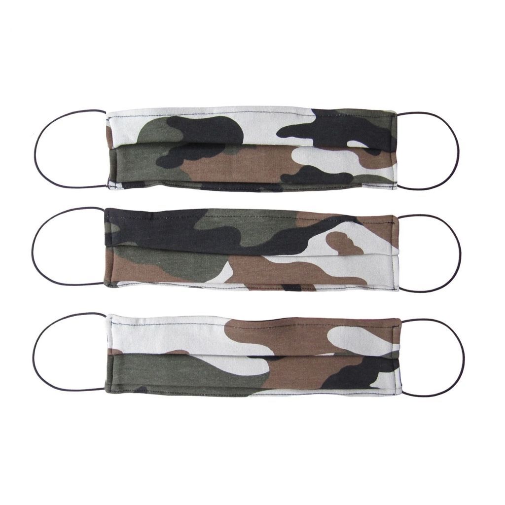 Rumour London - Pack Of 3 Protective Reusable Face Masks With Filter Pocket In Camouflage Print