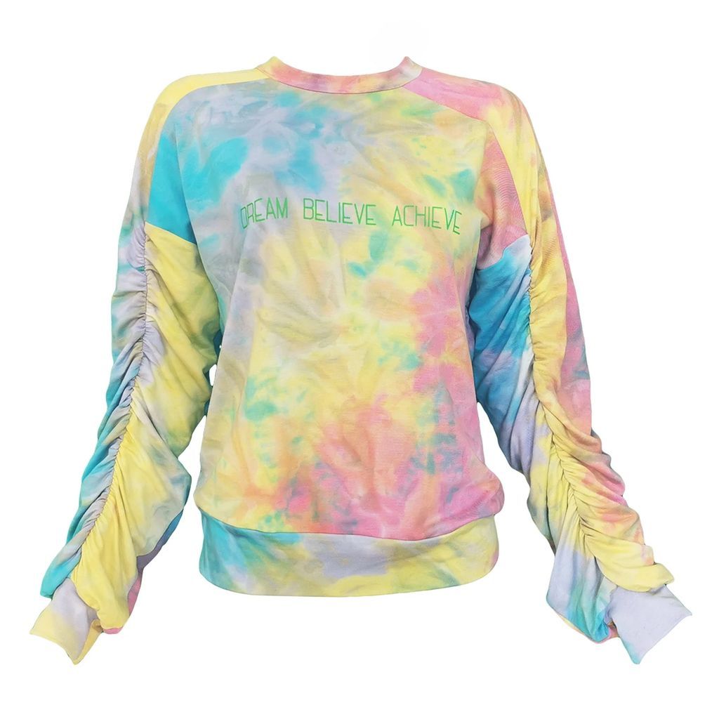 Lalipop Design - Tie-Dye Sweatshirt With Neon Plastic Print
