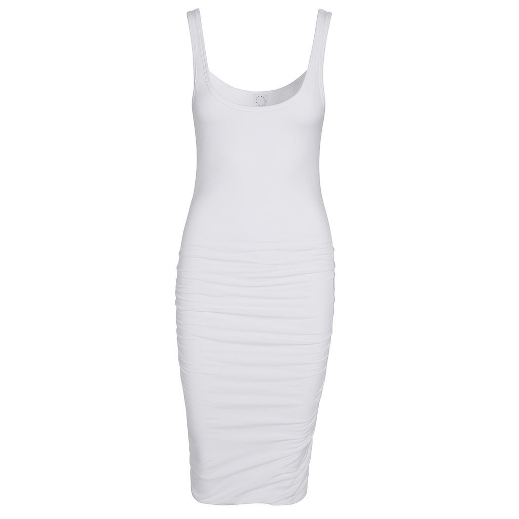 black white beige - Dress 001- White