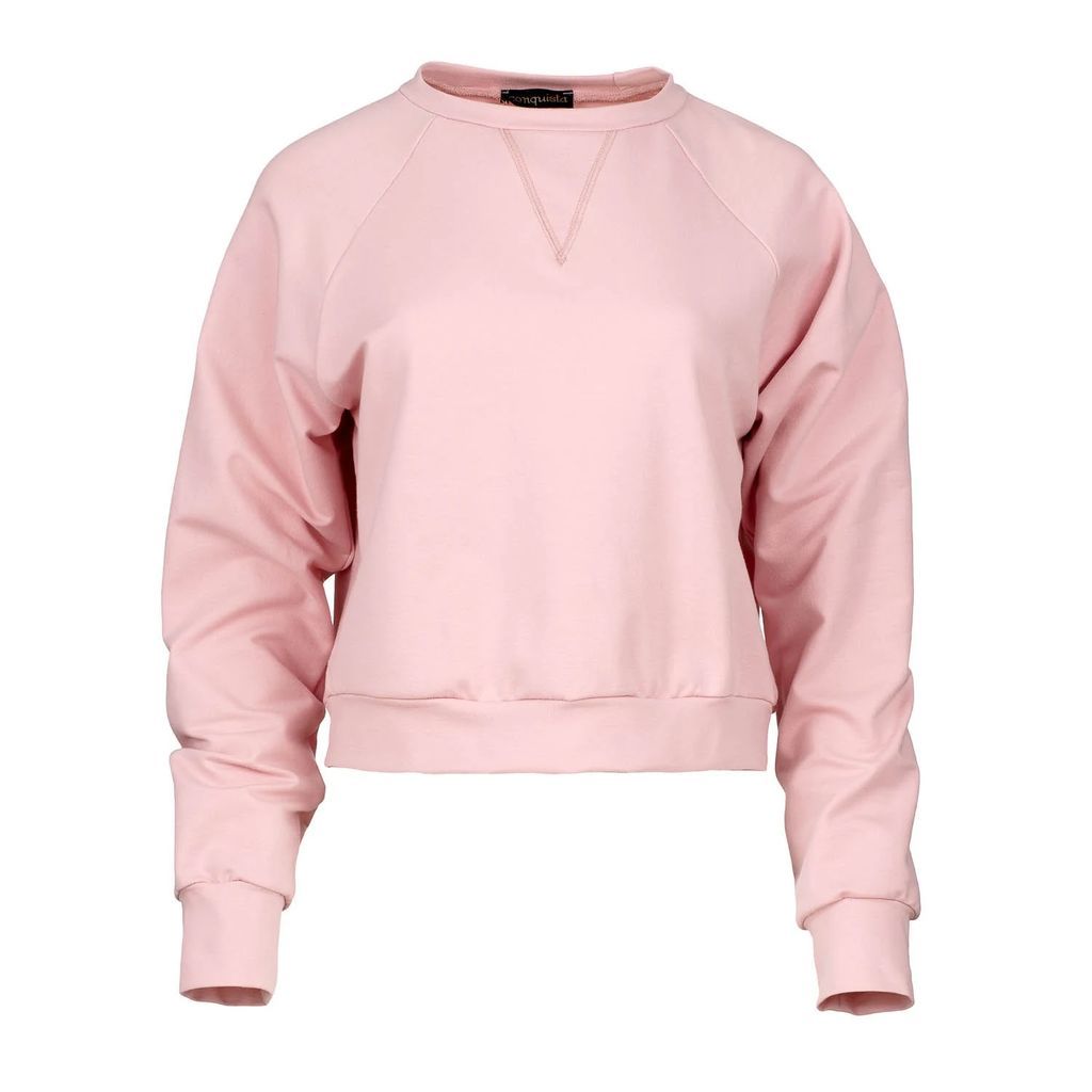 Conquista - Cropped Pink Sweatshirt