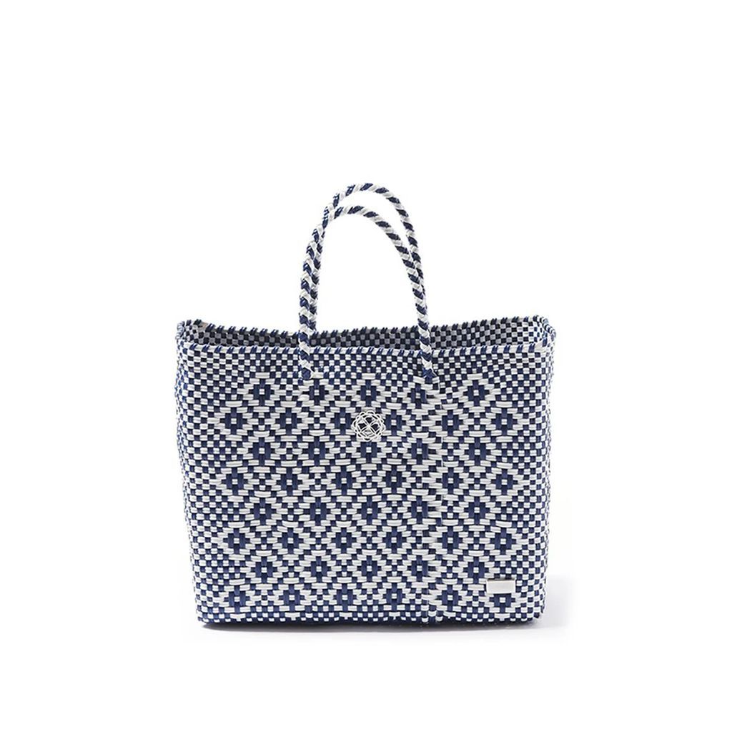 Lolas Bag - Small Blue Aztec Tote Bag