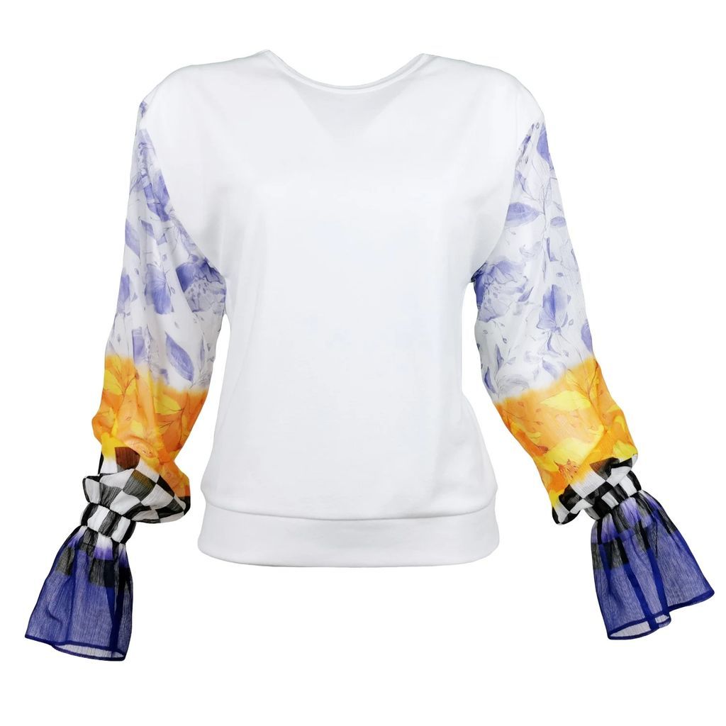 Lalipop Design - Viscose Blouse With Crinkle Chiffon Sleeves