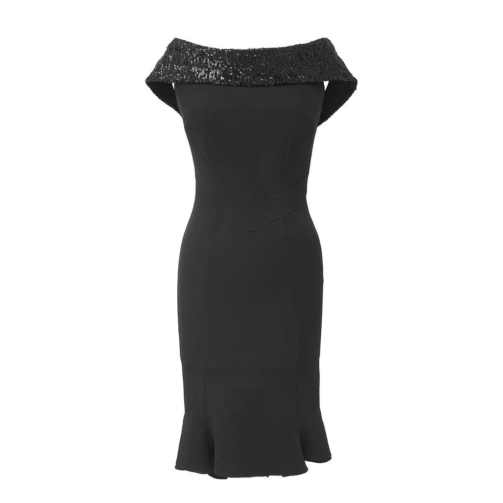 Mellaris - Sweet Pea Dress Crepe Black Rain Sequins