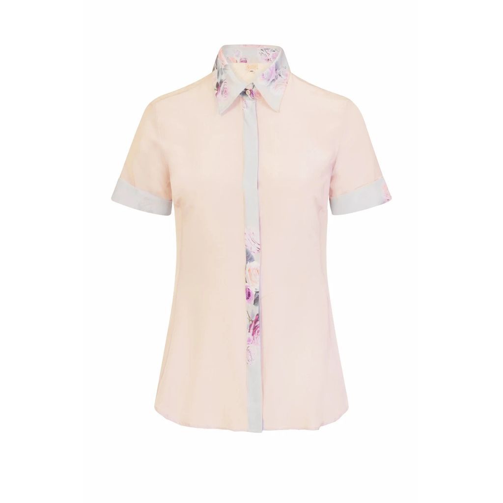 Sophie Cameron Davies - Soft Peach Fitted Silk Shirt