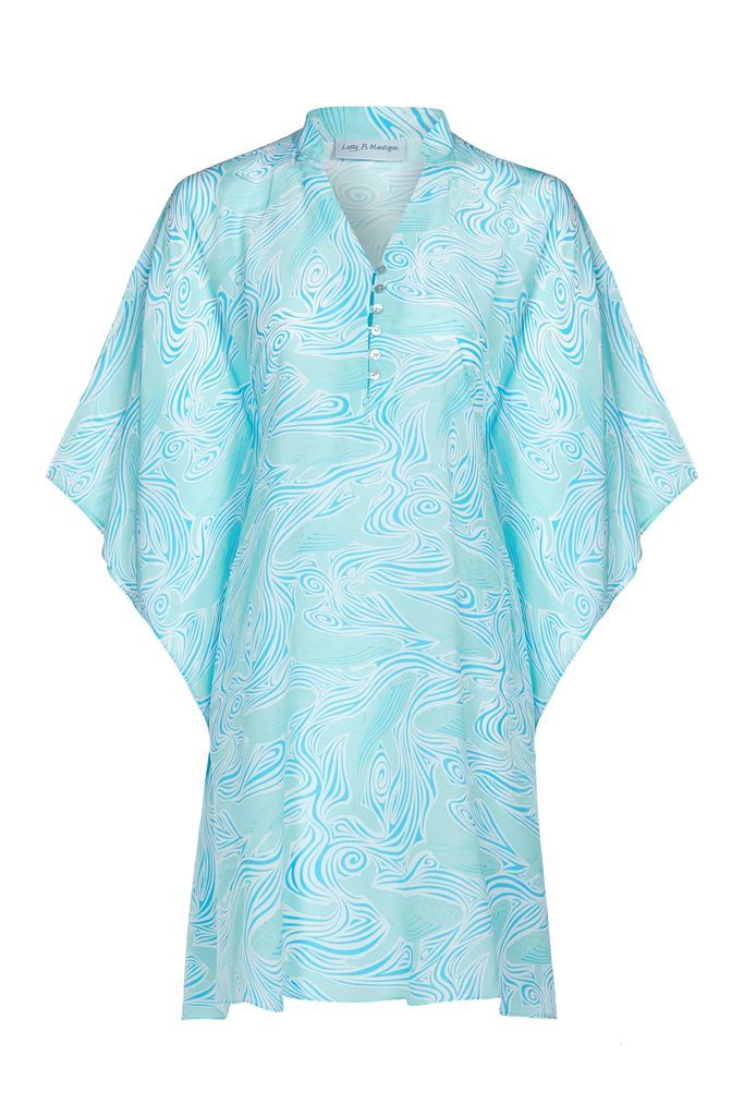 Pink House Mustique - Lotty Kaftan Whale - Turquoise