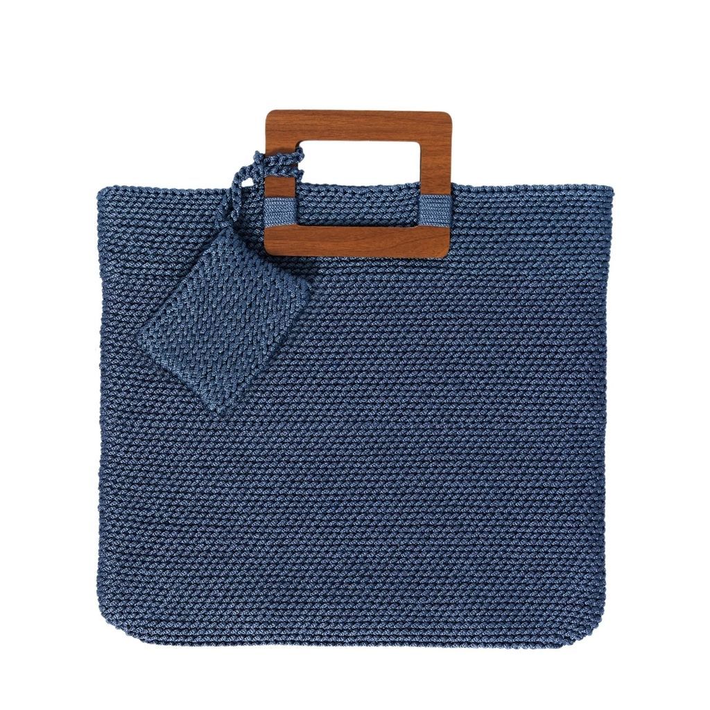 N'Onat - Patmos Crochet Bag in Blue