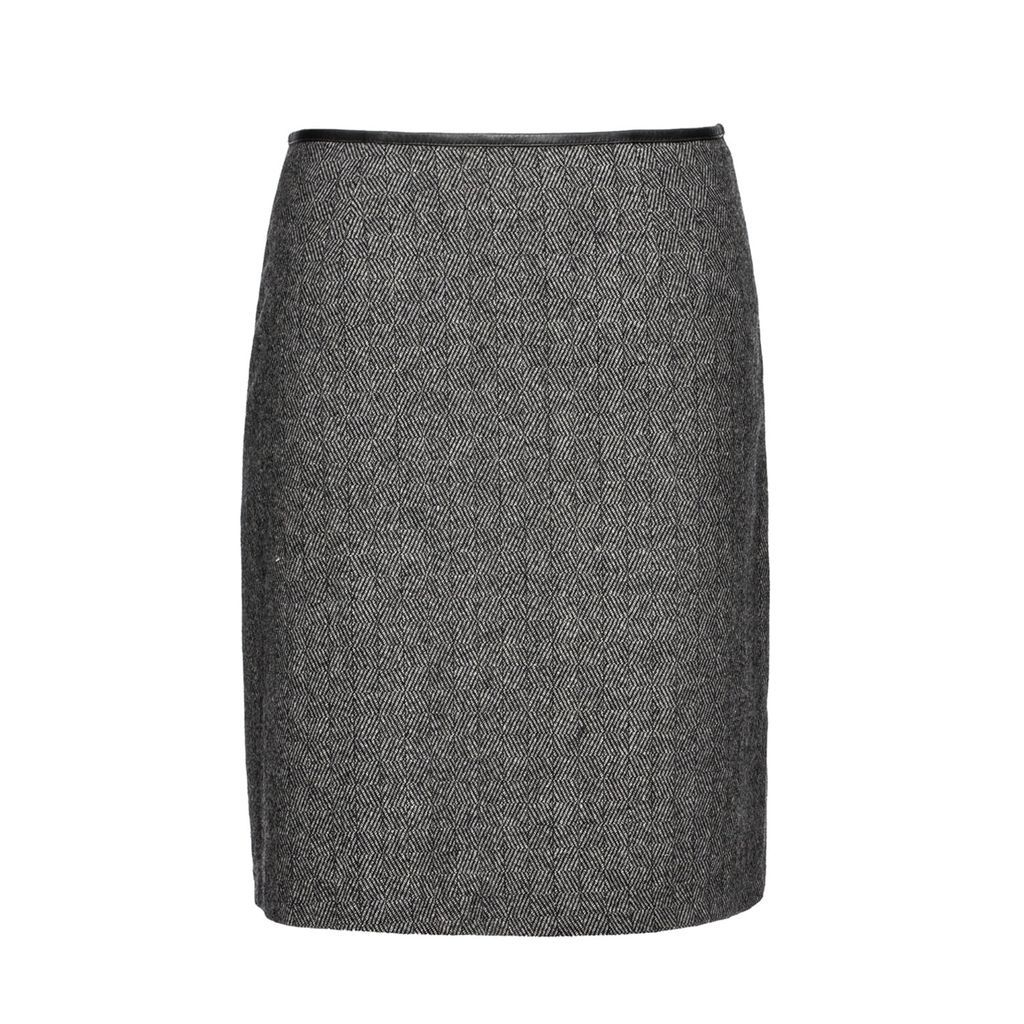 Smart and Joy - Marled Wool Formal Mini Skirt