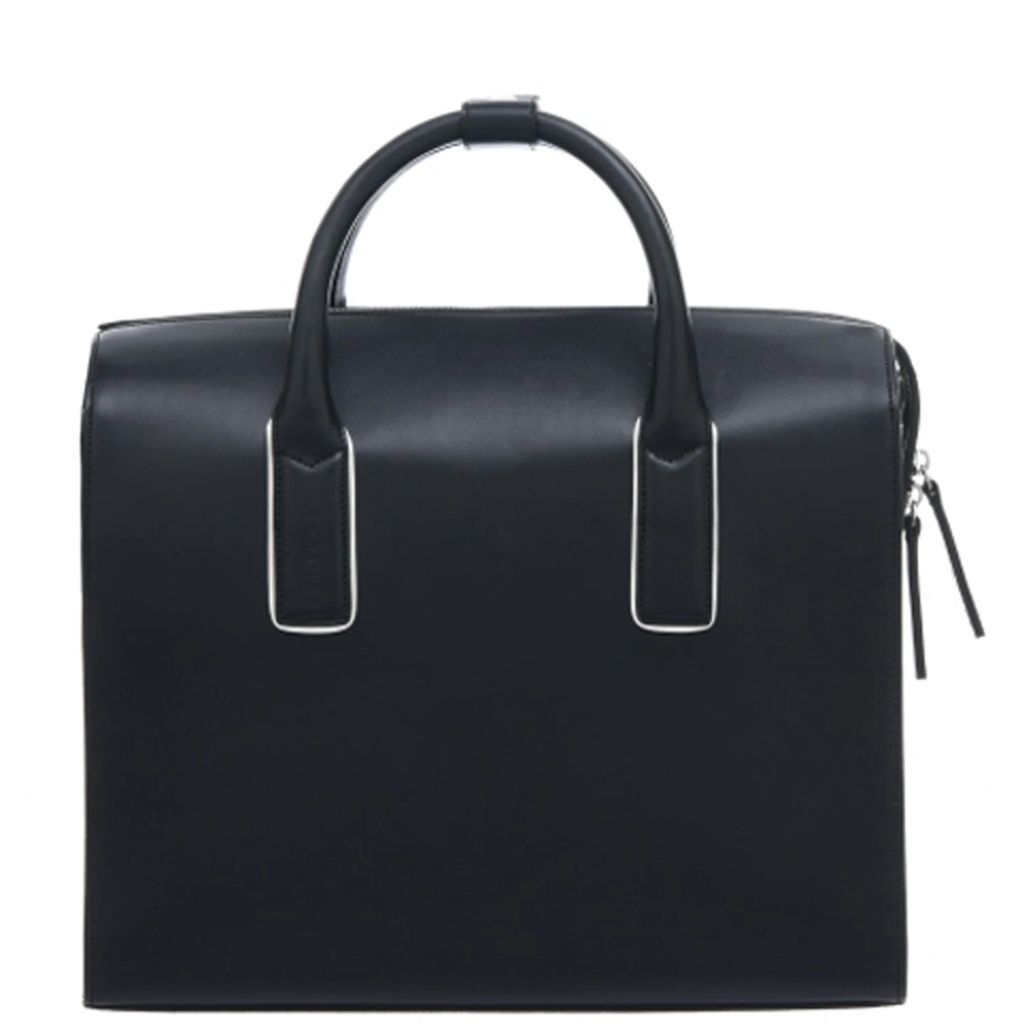 Sostter - Black Leather Structured Leather Monochrome Bag