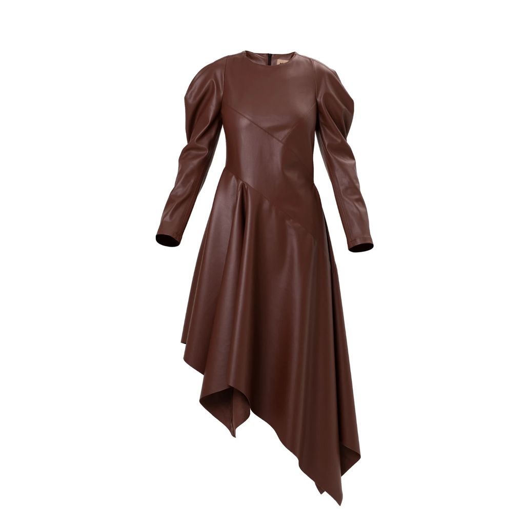 Julia Allert - Dark Brown Faux Leather Dress