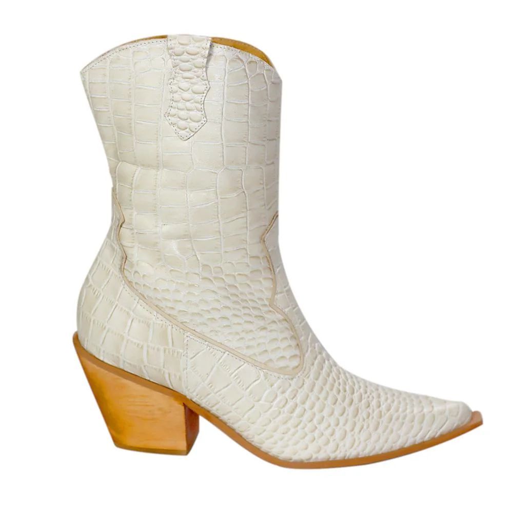 Juliana Heels - Lady - Western Mid-Calf Cowgirl Boots Off- White