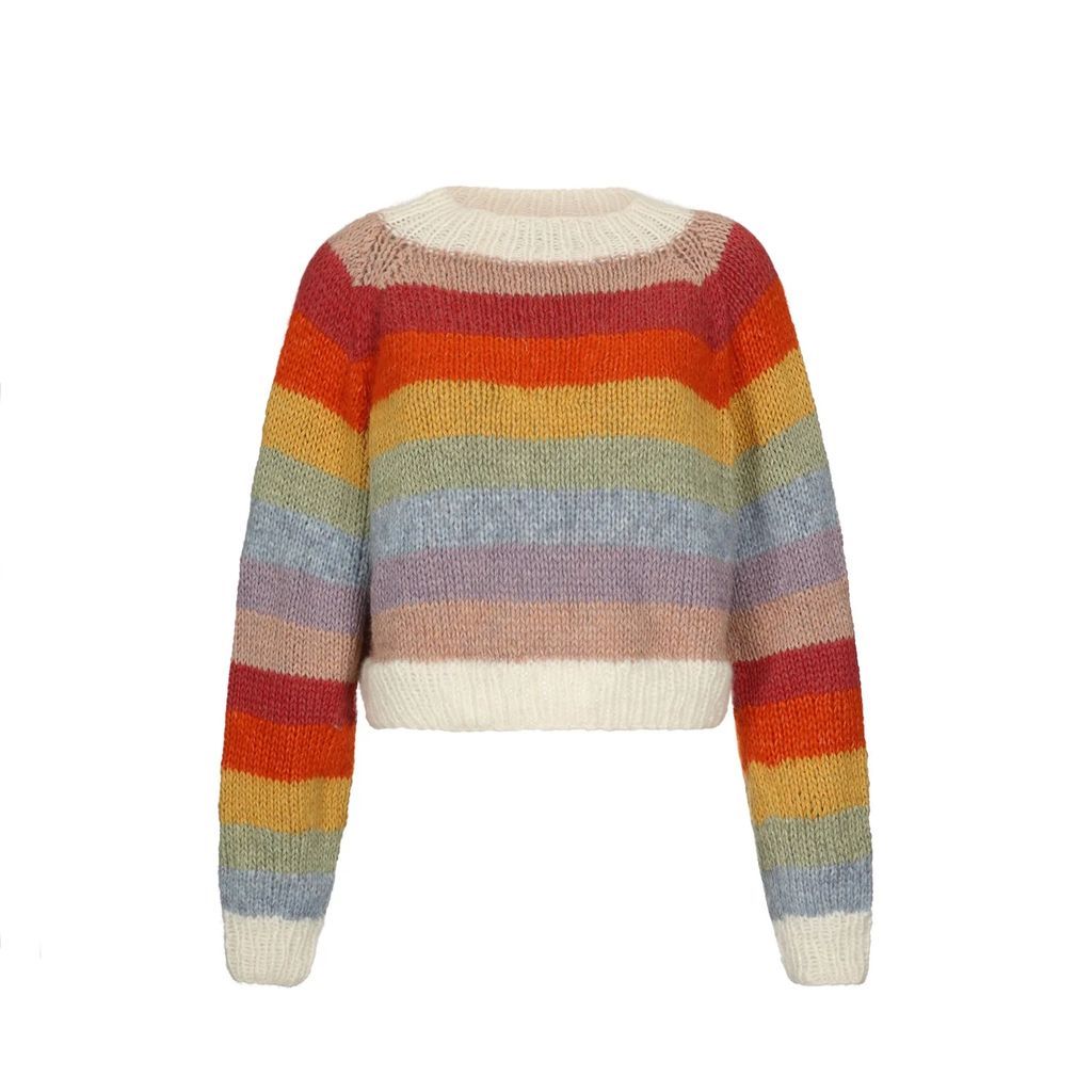 Thierra Nuestra - Kuychi Multicolour Hand-Knitted Cropped Sweater