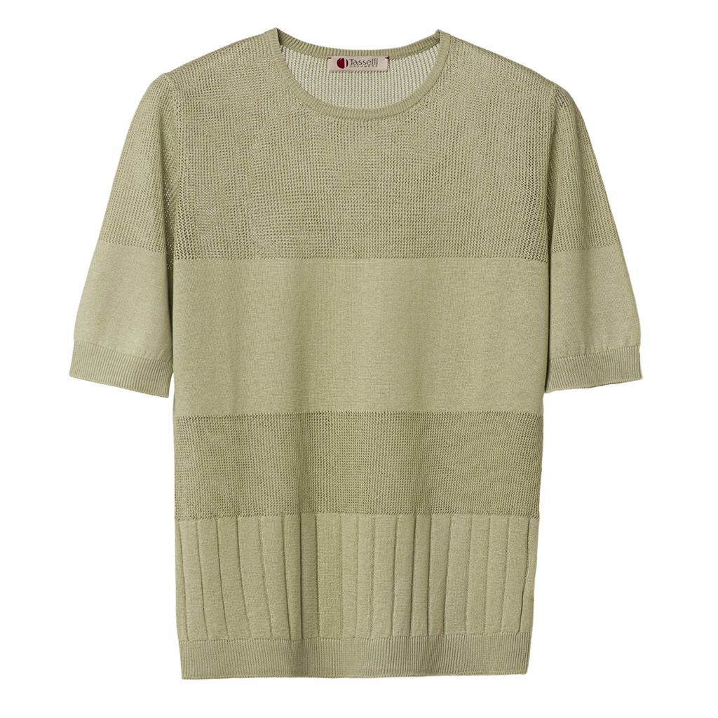 Tasselli Cashmere - Perforated Cotton Silk T-Shirt