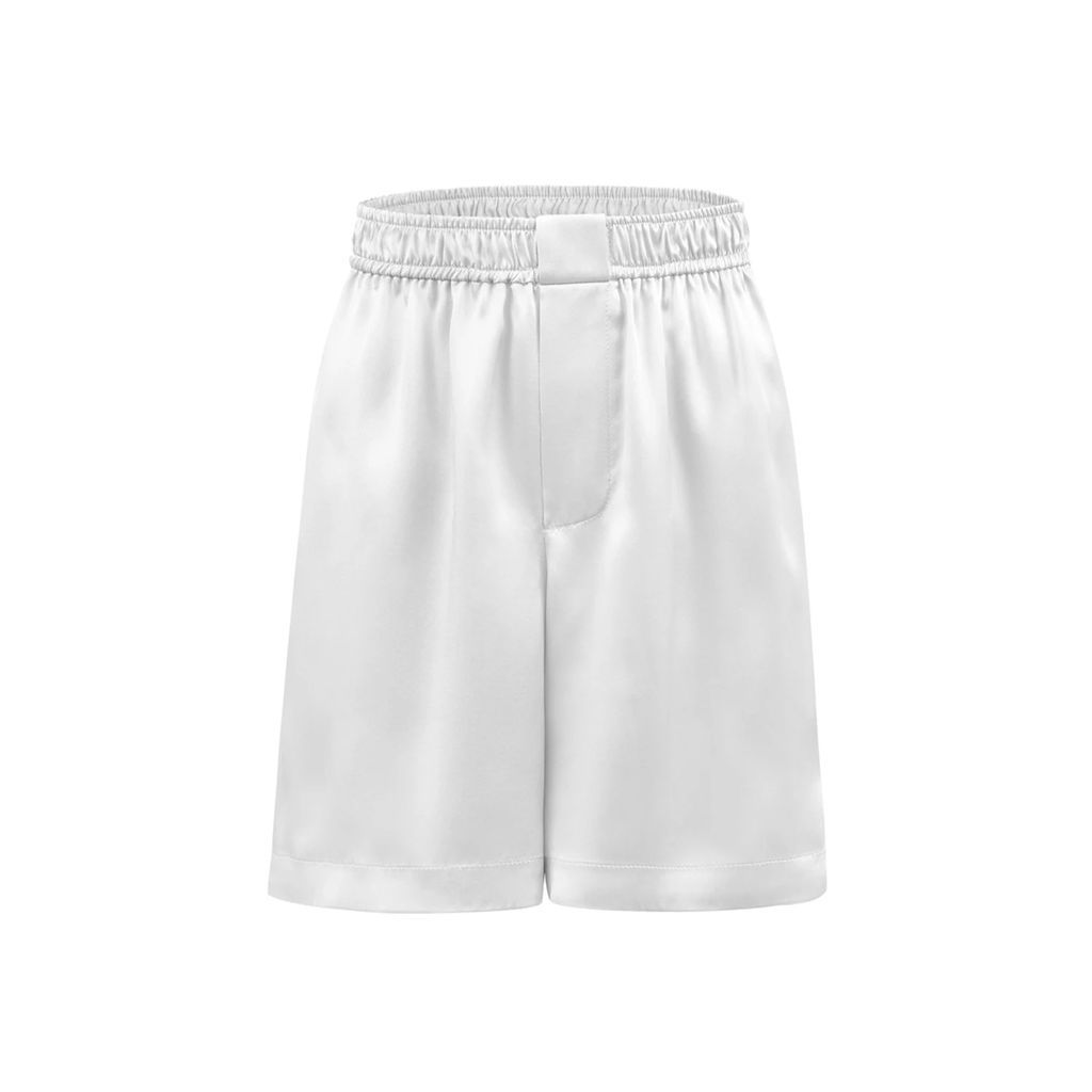 MOYE - Silk Boxer Shorts - White