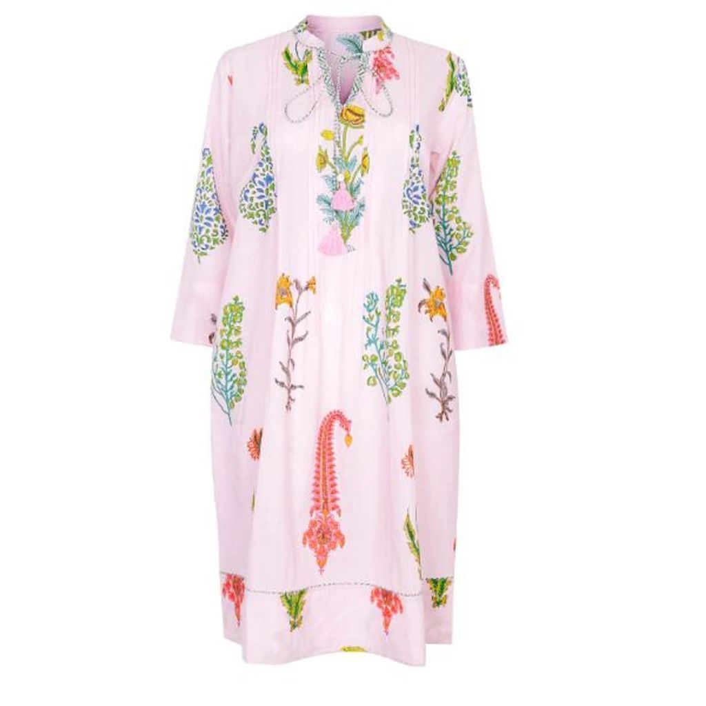 NoLoGo-chic - Botanical Tunic Dress - Pure Cotton - Dusky Pink