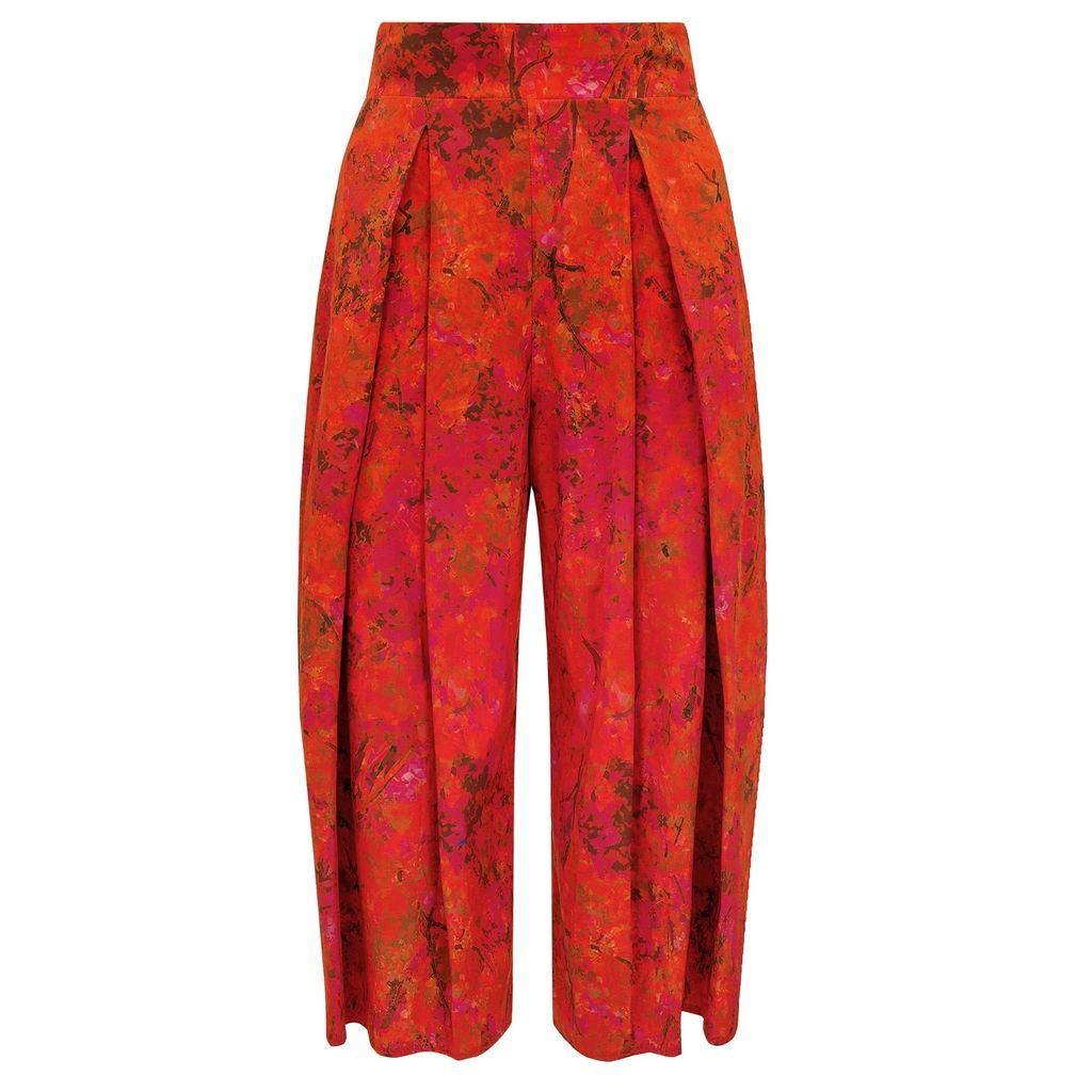 Isabel Manns - Matilda Cotton Culotte Trousers - Sunset Meadow
