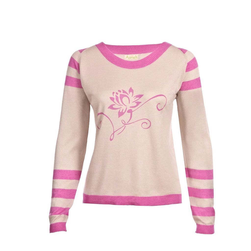 Asneh - Lotus Sweater Nimbus Cloud & Pink