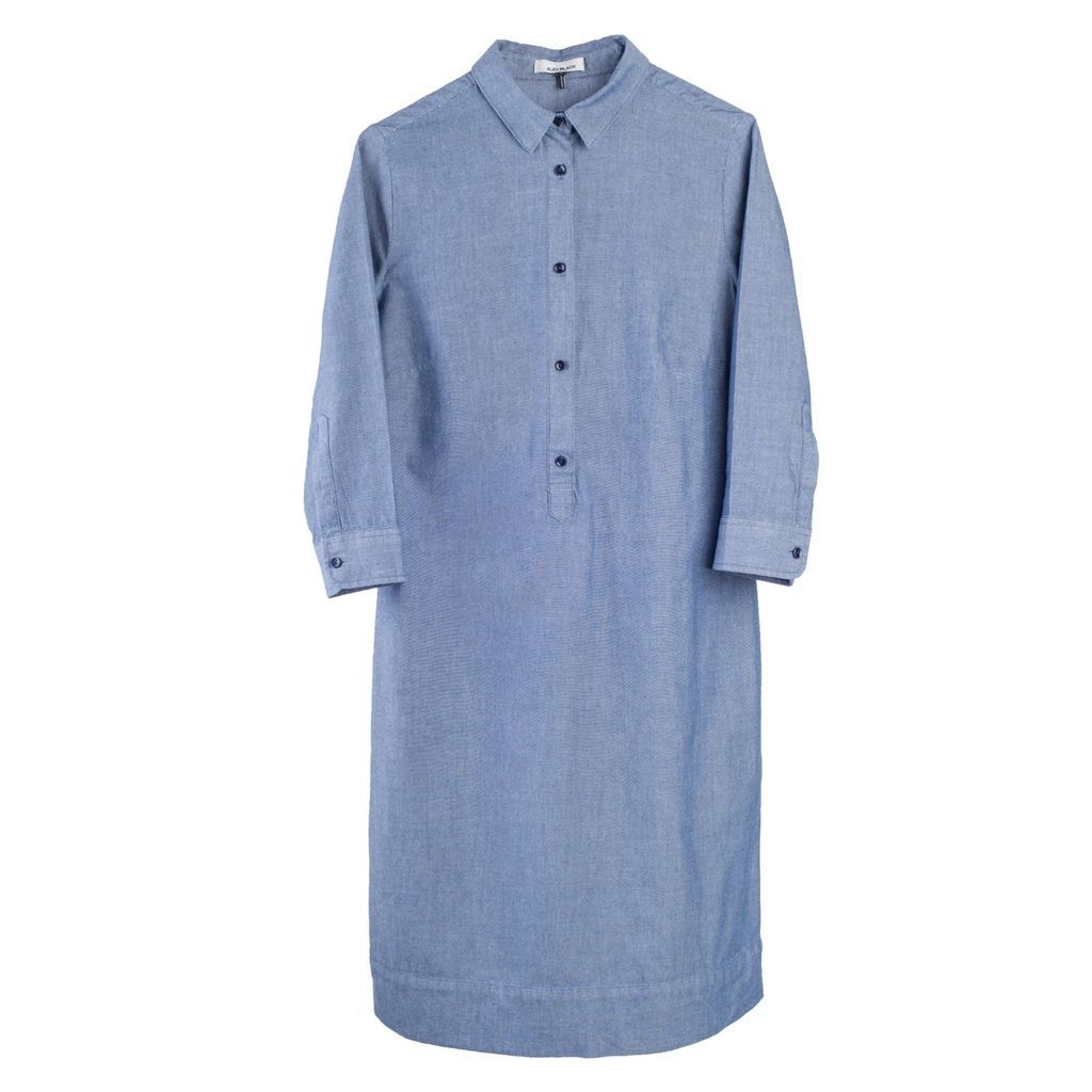 Alex Black Collection - Shirtdress - Denim Chambray Cotton With Clever Hidden Design Details - Annalise